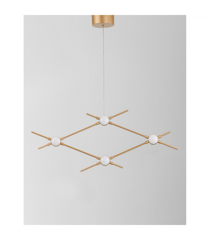 Atomo 4 Light Integrated LED Pendant Ceiling Light Gold Metal LED 4 x 2.4W 672Lm 3000K-4