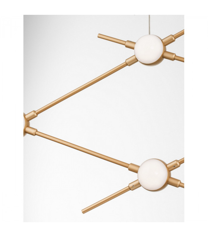Atomo 4 Light Integrated LED Pendant Ceiling Light Gold Metal LED 4 x 2.4W 672Lm 3000K-6
