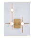 Atomo 3 Light Integrated LED Wall Lamp Gold Metal LED 3 x 2.4W 504Lm 3000K-3