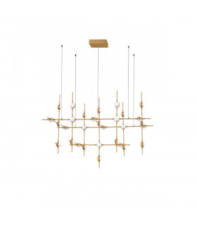 Atomo 30 Light Integrated LED Pendant Ceiling Light Gold Metal LED 30 x 2.4W 5040Lm 3000K-1