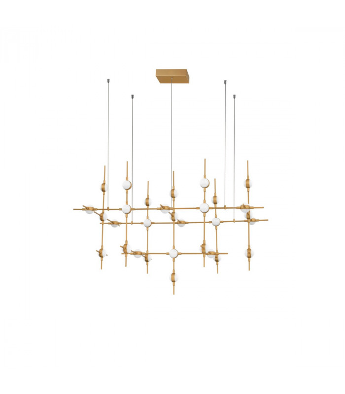 Atomo 30 Light Integrated LED Pendant Ceiling Light Gold Metal LED 30 x 2.4W 5040Lm 3000K-1