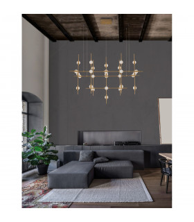 Atomo 30 Light Integrated LED Pendant Ceiling Light Gold Metal LED 30 x 2.4W 5040Lm 3000K-2