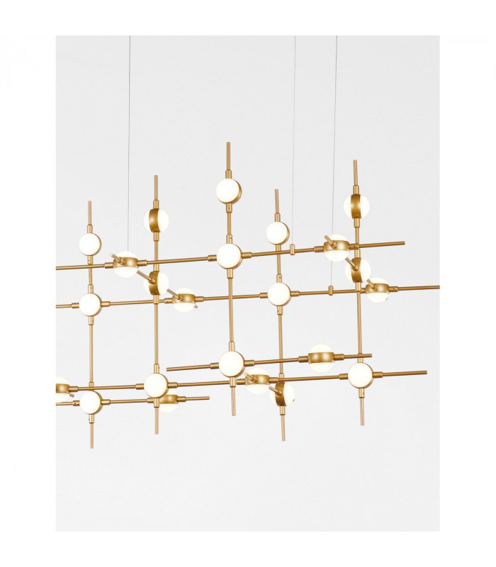 Atomo 30 Light Integrated LED Pendant Ceiling Light Gold Metal LED 30 x 2.4W 5040Lm 3000K-3