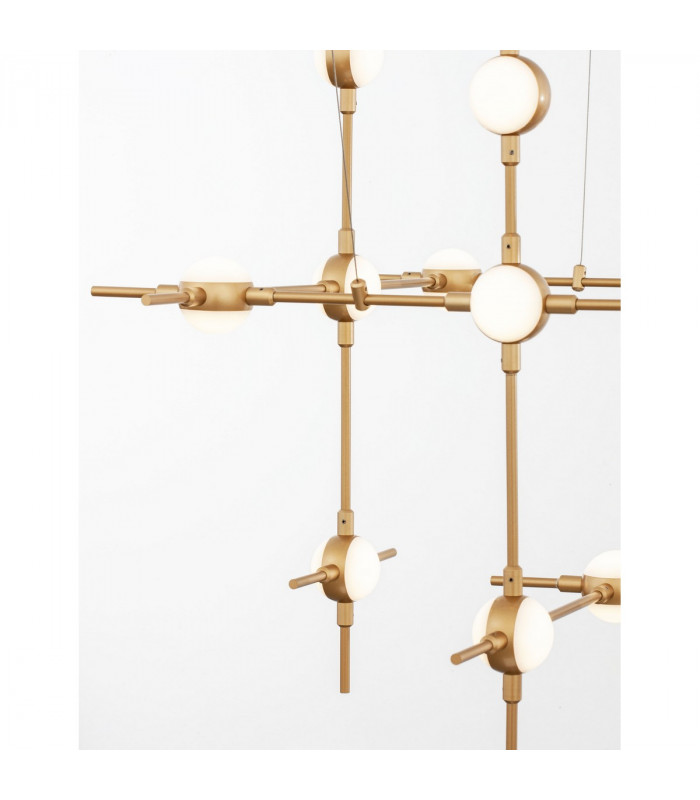 Atomo 30 Light Integrated LED Pendant Ceiling Light Gold Metal LED 30 x 2.4W 5040Lm 3000K-4