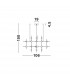 Atomo 30 Light Integrated LED Pendant Ceiling Light Gold Metal LED 30 x 2.4W 5040Lm 3000K-8