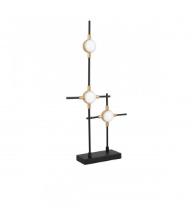 Atomo 3 Light Integrated LED Table Lamp Black Gold Metal LED 3 x 2.4W 504Lm 3000K-1
