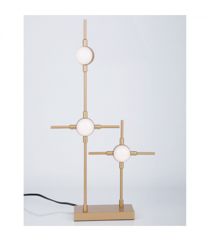 Atomo 3 Light Integrated LED Table Lamp Gold Metal LED 3 x 2.4W 504Lm 3000K-3