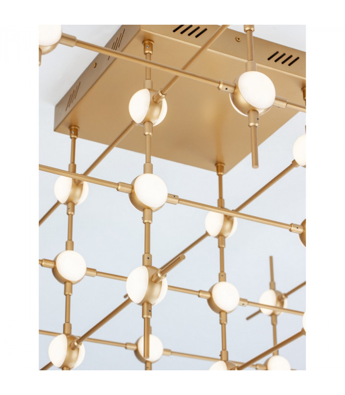 Atomo 36 Light Integrated LED Semi Flush Light Gold Metal LED 36 x 2.4W 6048Lm 3000K-3