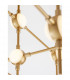 Atomo 36 Light Integrated LED Semi Flush Light Gold Metal LED 36 x 2.4W 6048Lm 3000K-5