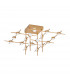 Atomo 18 Light Integrated LED Semi Flush Light Gold Metal LED 18 x 2.4W 3024Lm 3000K75-1