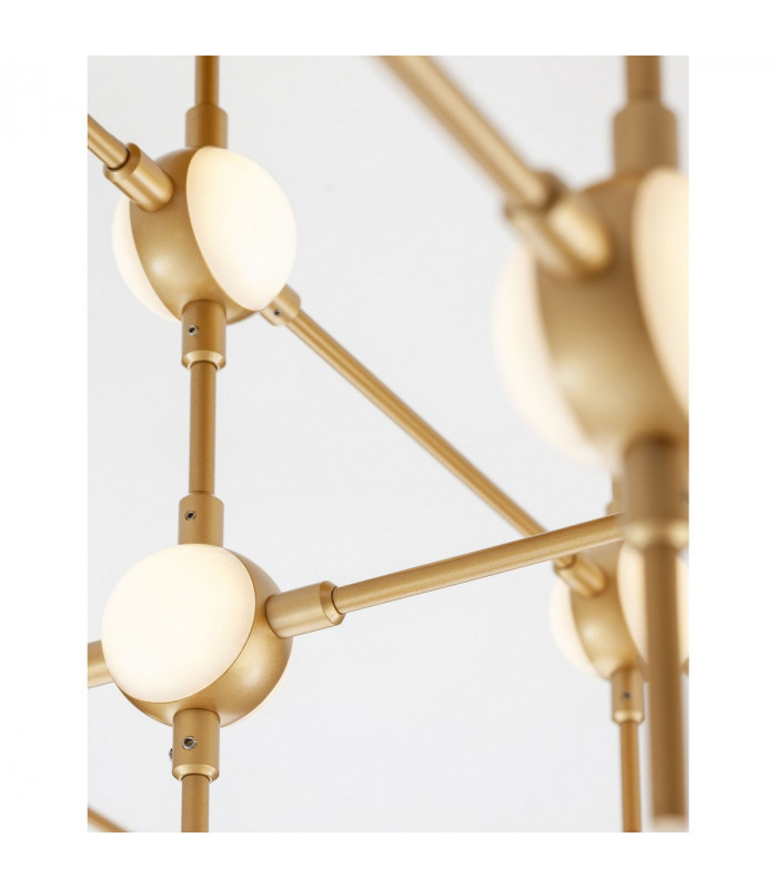 Atomo 8 Light Integrated LED Semi Flush Light Gold Metal LED 8x2.4W 1344Lm 3000K-4