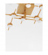 Atomo 8 Light Integrated LED Semi Flush Light Gold Metal LED 8x2.4W 1344Lm 3000K-5