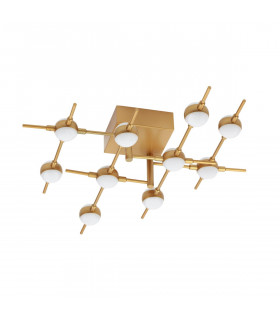 Atomo 10 Light Integrated LED Semi Flush Light Gold Metal LED 10 x 2.4W 1680Lm 3000K-1