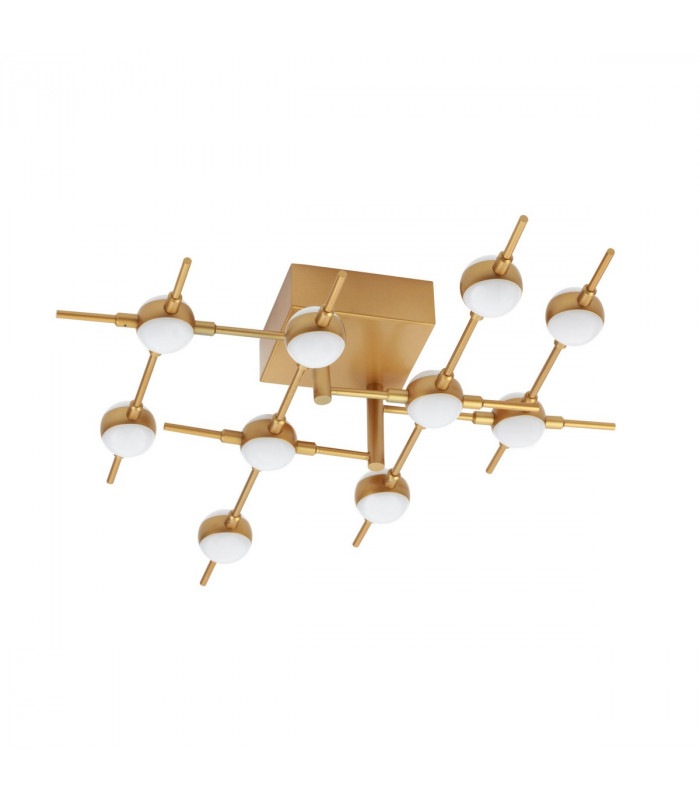 Atomo 10 Light Integrated LED Semi Flush Light Gold Metal LED 10 x 2.4W 1680Lm 3000K-1