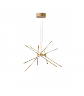Raccio Integrated LED Pendant Ceiling Light Gold Metal LED 56W 4200Lm 3000K-1