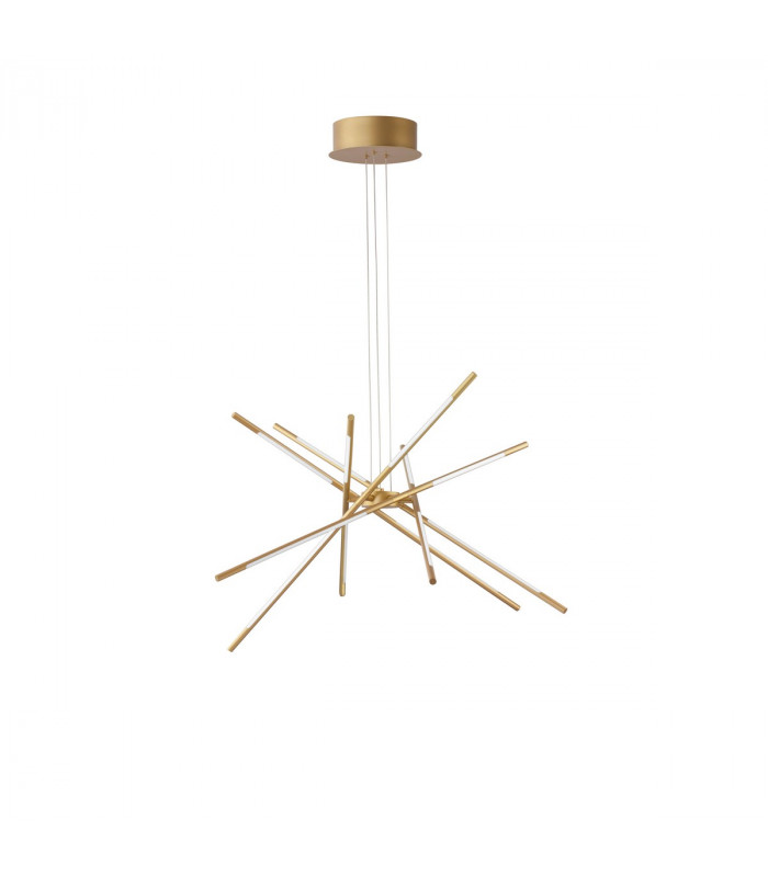 Raccio Integrated LED Pendant Ceiling Light Gold Metal LED 56W 4200Lm 3000K-1