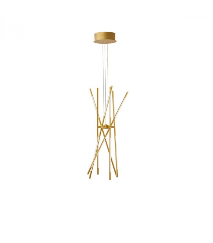 Raccio Integrated LED Pendant Ceiling Light Gold Metal LED 56W 4200Lm 3000K-3