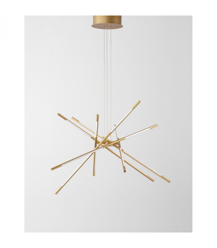 Raccio Integrated LED Pendant Ceiling Light Gold Metal LED 56W 4200Lm 3000K-4