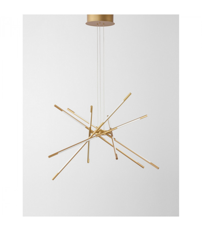 Raccio Integrated LED Pendant Ceiling Light Gold Metal LED 56W 4200Lm 3000K-5