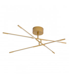 Raccio Integrated LED Semi Flush Light Gold Metal LED 30W 2100Lm 3000K-1