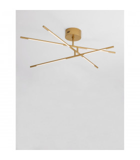 Raccio Integrated LED Semi Flush Light Gold Metal LED 30W 2100Lm 3000K-2