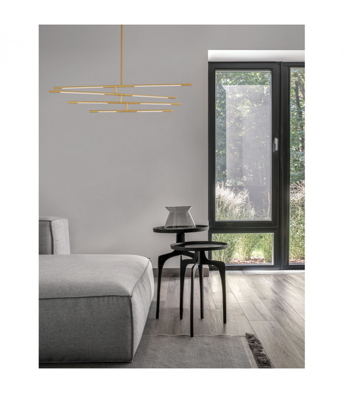 Raccio Integrated LED Pendant Ceiling Light Gold Metal LED 40W 2800Lm 3000K-2