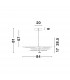 Raccio Integrated LED Pendant Ceiling Light Gold Metal LED 40W 2800Lm 3000K-7