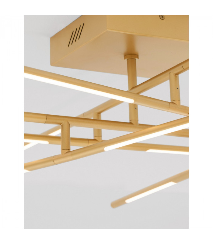 Raccio Integrated LED Semi Flush Light Gold Metal LED 48W 3360Lm 3000K-4