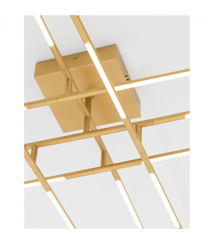Raccio Integrated LED Semi Flush Light Gold Metal LED 48W 3360Lm 3000K-5
