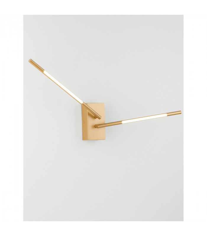 Raccio Integrated LED Wall Lamp Gold Metal LED 9.2W 560Lm 3000K-6