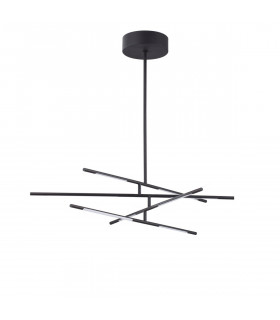 Raccio Integrated LED Pendant Ceiling Light Black Metal LED 40W 2800Lm 3000K-1