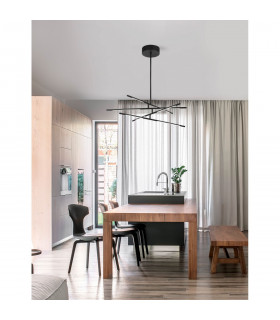 Raccio Integrated LED Pendant Ceiling Light Black Metal LED 40W 2800Lm 3000K-2
