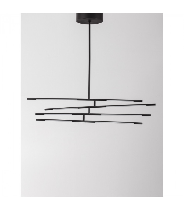Raccio Integrated LED Pendant Ceiling Light Black Metal LED 40W 2800Lm 3000K-4