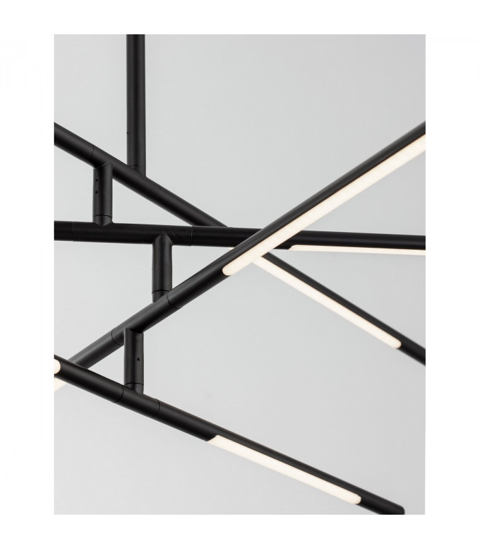 Raccio Integrated LED Pendant Ceiling Light Black Metal LED 40W 2800Lm 3000K-6