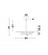 Raccio Integrated LED Pendant Ceiling Light Black Metal LED 40W 2800Lm 3000K-9