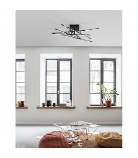 Raccio Integrated LED Semi Flush Light Black Metal LED 48W 3360Lm 3000K-2