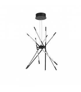 Raccio Integrated LED Pendant Ceiling Light Black Metal LED 56W 4200Lm 3000K-1