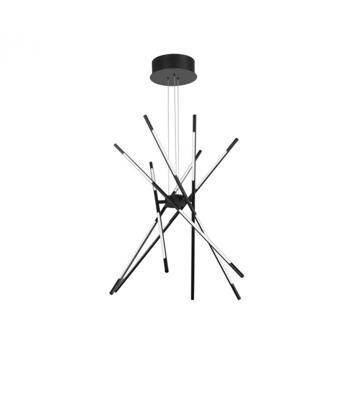 Raccio Integrated LED Pendant Ceiling Light Black Metal LED 56W 4200Lm 3000K-1