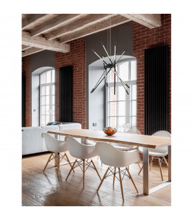 Raccio Integrated LED Pendant Ceiling Light Black Metal LED 56W 4200Lm 3000K-2