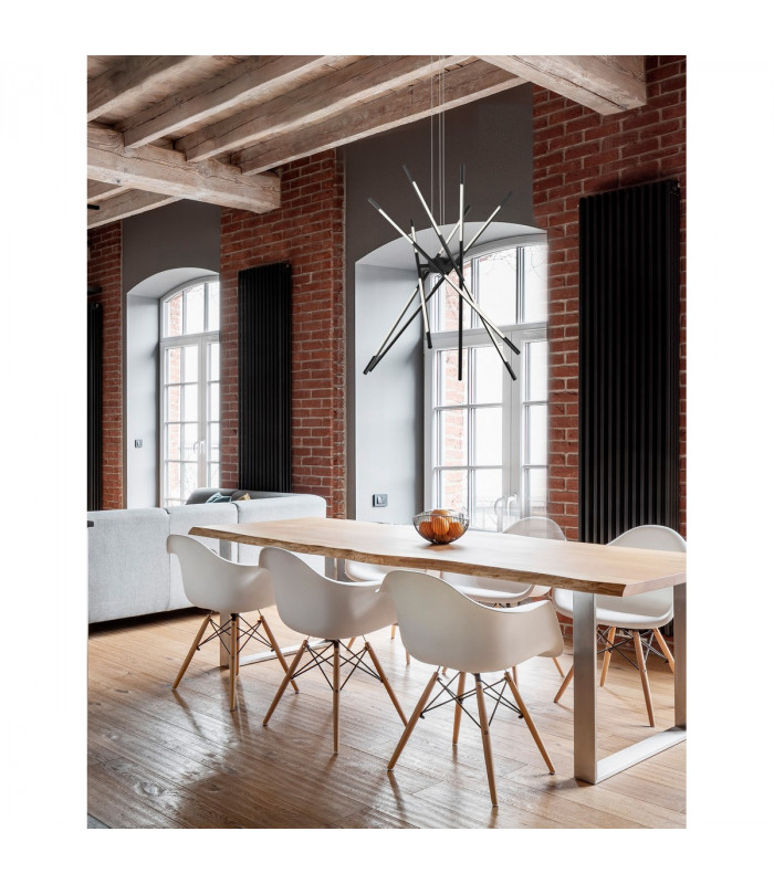 Raccio Integrated LED Pendant Ceiling Light Black Metal LED 56W 4200Lm 3000K-2
