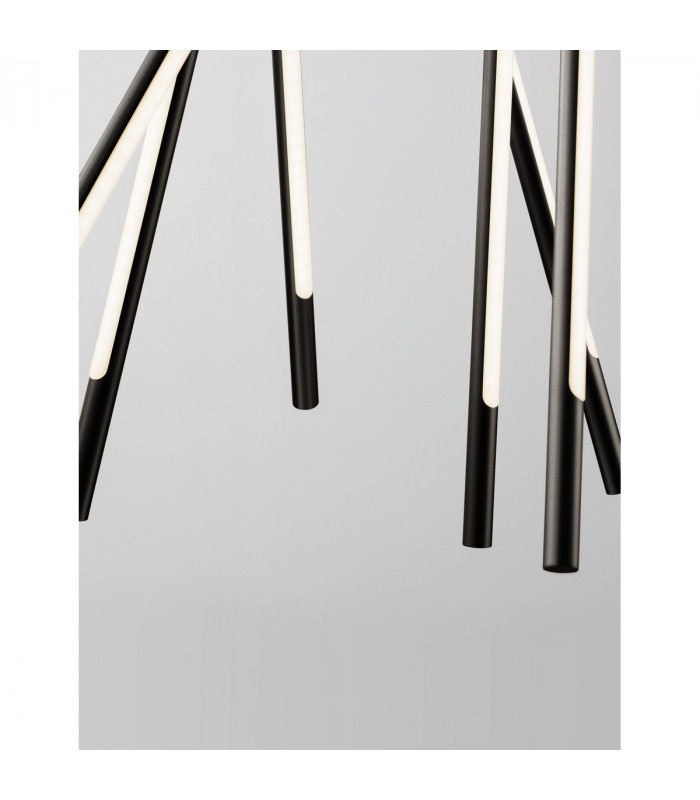 Raccio Integrated LED Pendant Ceiling Light Black Metal LED 56W 4200Lm 3000K-5