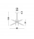 Raccio Integrated LED Pendant Ceiling Light Black Metal LED 56W 4200Lm 3000K-6