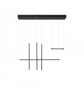 Elettra Bar Pendant Ceiling Light Sandy Black Aluminium LED 35W 2450Lm 3000K-1