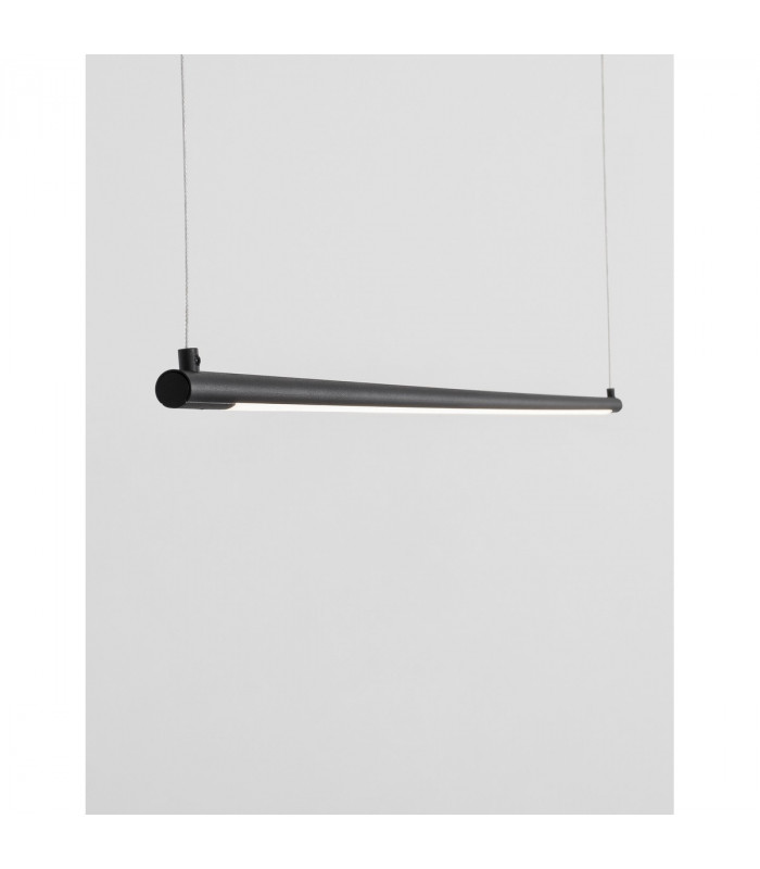 Elettra Bar Pendant Ceiling Light Sandy Black Aluminium LED 20W 1400Lm 3000K-6