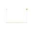 Elettra Bar Pendant Ceiling Light Brass Gold Aluminium LED 20W 1400Lm 3000K-1