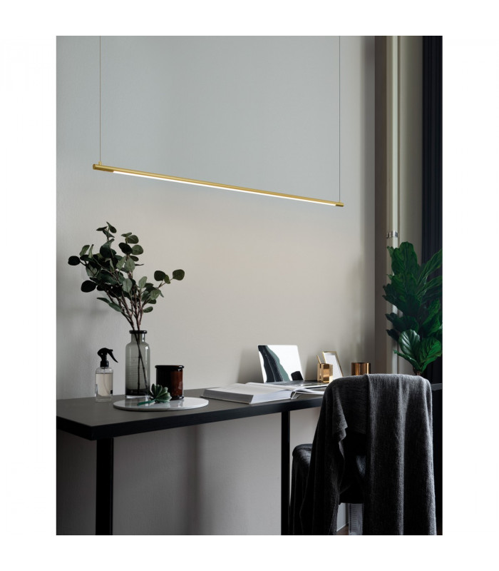Elettra Bar Pendant Ceiling Light Brass Gold Aluminium LED 20W 1400Lm 3000K-2