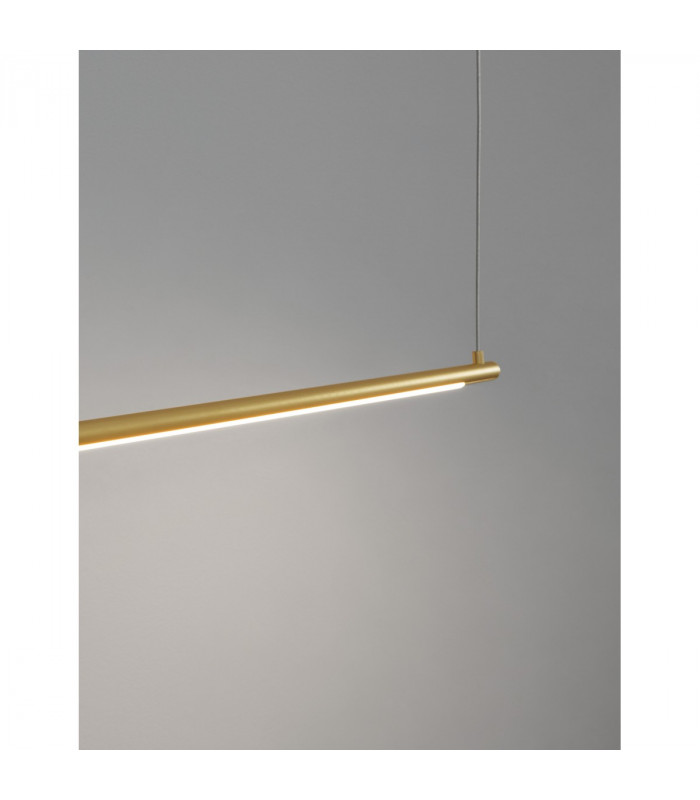 Elettra Bar Pendant Ceiling Light Brass Gold Aluminium LED 20W 1400Lm 3000K-7