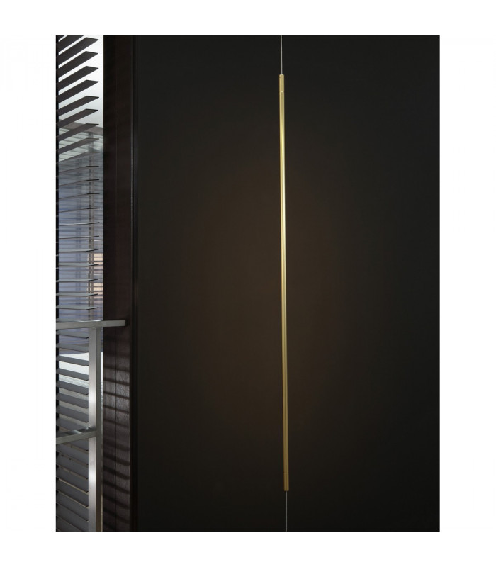 Elettra Slim Pendant Ceiling Light Brass Gold Aluminium LED 20W 1400Lm 3000K-2
