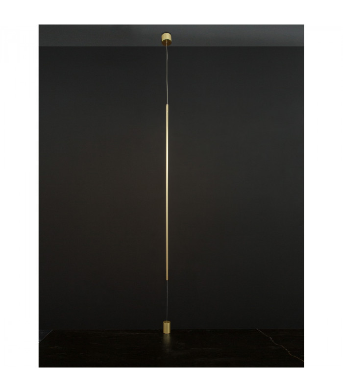 Elettra Slim Pendant Ceiling Light Brass Gold Aluminium LED 20W 1400Lm 3000K-3