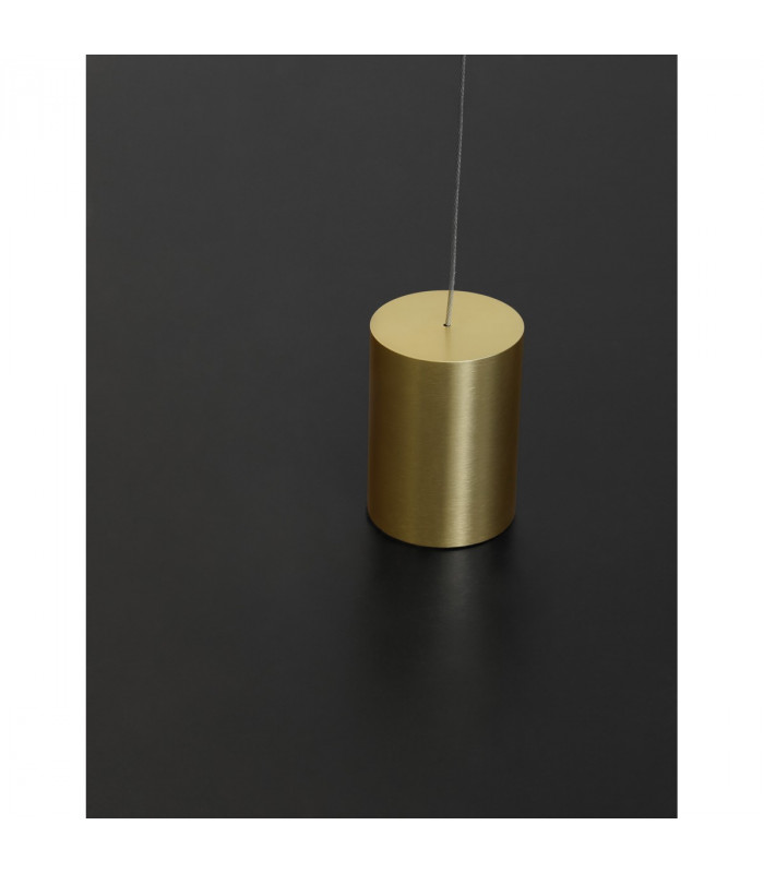 Elettra Slim Pendant Ceiling Light Brass Gold Aluminium LED 20W 1400Lm 3000K-5